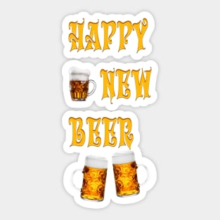 Happy New Beer Sticker